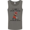 I Have Selective Hearing Sarcasm Slogan Mens Vest Tank Top Charcoal