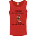 I Have Selective Hearing Sarcasm Slogan Mens Vest Tank Top Red