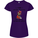 I Have Selective Hearing Sarcasm Slogan Womens Petite Cut T-Shirt Purple
