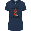I Have Selective Hearing Sarcasm Slogan Womens Wider Cut T-Shirt Navy Blue