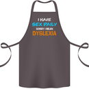 I Have Sex Daily Dyslexia Funny Slogan Cotton Apron 100% Organic Dark Grey