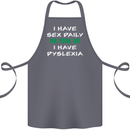 I Have Sex Daily Dyslexia Funny Slogan Cotton Apron 100% Organic Steel
