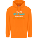 I Have Sex Daily Dyslexia Funny Slogan Mens 80% Cotton Hoodie Orange