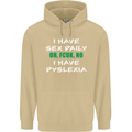 I Have Sex Daily Dyslexia Funny Slogan Mens 80% Cotton Hoodie Sand
