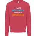 I Have Sex Daily Dyslexia Funny Slogan Mens Sweatshirt Jumper Heliconia