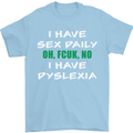 I Have Sex Daily Dyslexia Funny Slogan Mens T-Shirt Cotton Gildan Light Blue