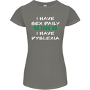 I Have Sex Daily Dyslexia Funny Slogan Womens Petite Cut T-Shirt Charcoal
