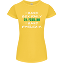 I Have Sex Daily Dyslexia Funny Slogan Womens Petite Cut T-Shirt Yellow
