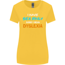 I Have Sex Daily Dyslexia Funny Slogan Womens Wider Cut T-Shirt Yellow