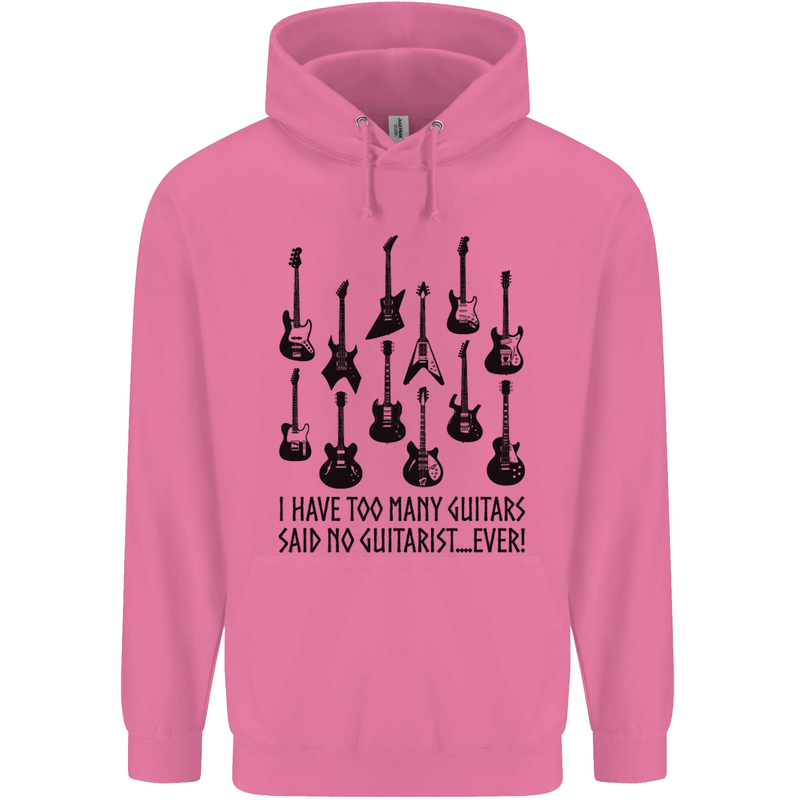 I Have Too Many Guitars Funny Guitarist Childrens Kids Hoodie Azalea