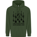 I Have Too Many Guitars Funny Guitarist Childrens Kids Hoodie Forest Green
