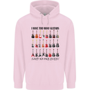 I Have Too Many Guitars Funny Guitarist Childrens Kids Hoodie Light Pink