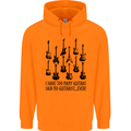 I Have Too Many Guitars Funny Guitarist Childrens Kids Hoodie Orange