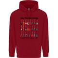I Have Too Many Guitars Funny Guitarist Childrens Kids Hoodie Red
