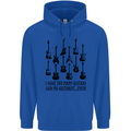 I Have Too Many Guitars Funny Guitarist Childrens Kids Hoodie Royal Blue