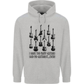I Have Too Many Guitars Funny Guitarist Childrens Kids Hoodie Sports Grey