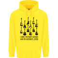 I Have Too Many Guitars Funny Guitarist Childrens Kids Hoodie Yellow