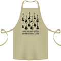 I Have Too Many Guitars Funny Guitarist Cotton Apron 100% Organic Khaki