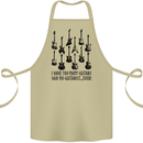I Have Too Many Guitars Funny Guitarist Cotton Apron 100% Organic Khaki
