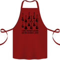 I Have Too Many Guitars Funny Guitarist Cotton Apron 100% Organic Maroon
