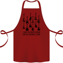 I Have Too Many Guitars Funny Guitarist Cotton Apron 100% Organic Maroon