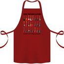 I Have Too Many Guitars Funny Guitarist Cotton Apron 100% Organic Maroon
