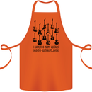 I Have Too Many Guitars Funny Guitarist Cotton Apron 100% Organic Orange