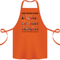 I Have Too Many Guitars Funny Guitarist Cotton Apron 100% Organic Orange