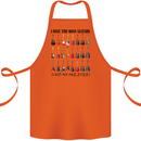 I Have Too Many Guitars Funny Guitarist Cotton Apron 100% Organic Orange