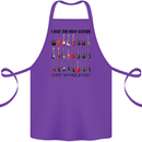 I Have Too Many Guitars Funny Guitarist Cotton Apron 100% Organic Purple