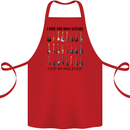 I Have Too Many Guitars Funny Guitarist Cotton Apron 100% Organic Red