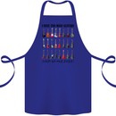 I Have Too Many Guitars Funny Guitarist Cotton Apron 100% Organic Royal Blue
