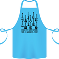 I Have Too Many Guitars Funny Guitarist Cotton Apron 100% Organic Turquoise