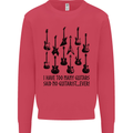 I Have Too Many Guitars Funny Guitarist Kids Sweatshirt Jumper Heliconia