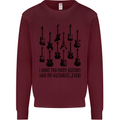 I Have Too Many Guitars Funny Guitarist Kids Sweatshirt Jumper Maroon