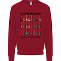 I Have Too Many Guitars Funny Guitarist Kids Sweatshirt Jumper Red