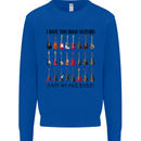 I Have Too Many Guitars Funny Guitarist Kids Sweatshirt Jumper Royal Blue
