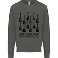 I Have Too Many Guitars Funny Guitarist Kids Sweatshirt Jumper Storm Grey