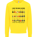 I Have Too Many Guitars Funny Guitarist Kids Sweatshirt Jumper Yellow