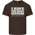 I Have Too Many Guitars Funny Guitarist Kids T-Shirt Childrens Chocolate