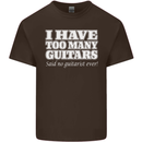 I Have Too Many Guitars Funny Guitarist Kids T-Shirt Childrens Chocolate