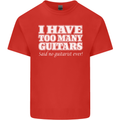 I Have Too Many Guitars Funny Guitarist Kids T-Shirt Childrens Red