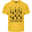 I Have Too Many Guitars Funny Guitarist Kids T-Shirt Childrens Yellow