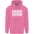 I Have Too Many Guitars Funny Guitarist Mens 80% Cotton Hoodie Azelea