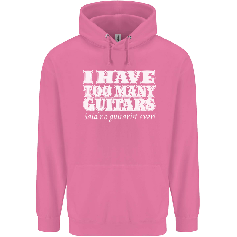 I Have Too Many Guitars Funny Guitarist Mens 80% Cotton Hoodie Azelea
