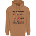 I Have Too Many Guitars Funny Guitarist Mens 80% Cotton Hoodie Caramel Latte