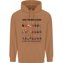 I Have Too Many Guitars Funny Guitarist Mens 80% Cotton Hoodie Caramel Latte
