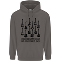 I Have Too Many Guitars Funny Guitarist Mens 80% Cotton Hoodie Charcoal