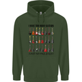 I Have Too Many Guitars Funny Guitarist Mens 80% Cotton Hoodie Forest Green