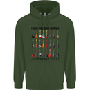 I Have Too Many Guitars Funny Guitarist Mens 80% Cotton Hoodie Forest Green